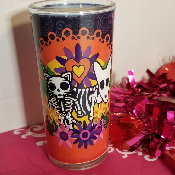 Mexican Cat & Dog Sugar Skull Candel New Day of the Dead Halloween - Picture 6 of 6
